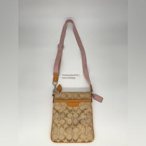 Coach Penelope Beige and Pink Crossbody Bag